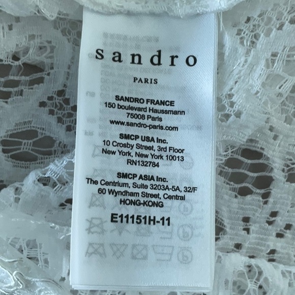 Sandro Colette lace blouse NWT size L - Picture 8 of 9